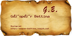 Gáspár Bettina névjegykártya