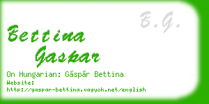 bettina gaspar business card