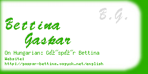 bettina gaspar business card